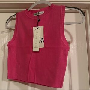 Zara crop top - hot pink
